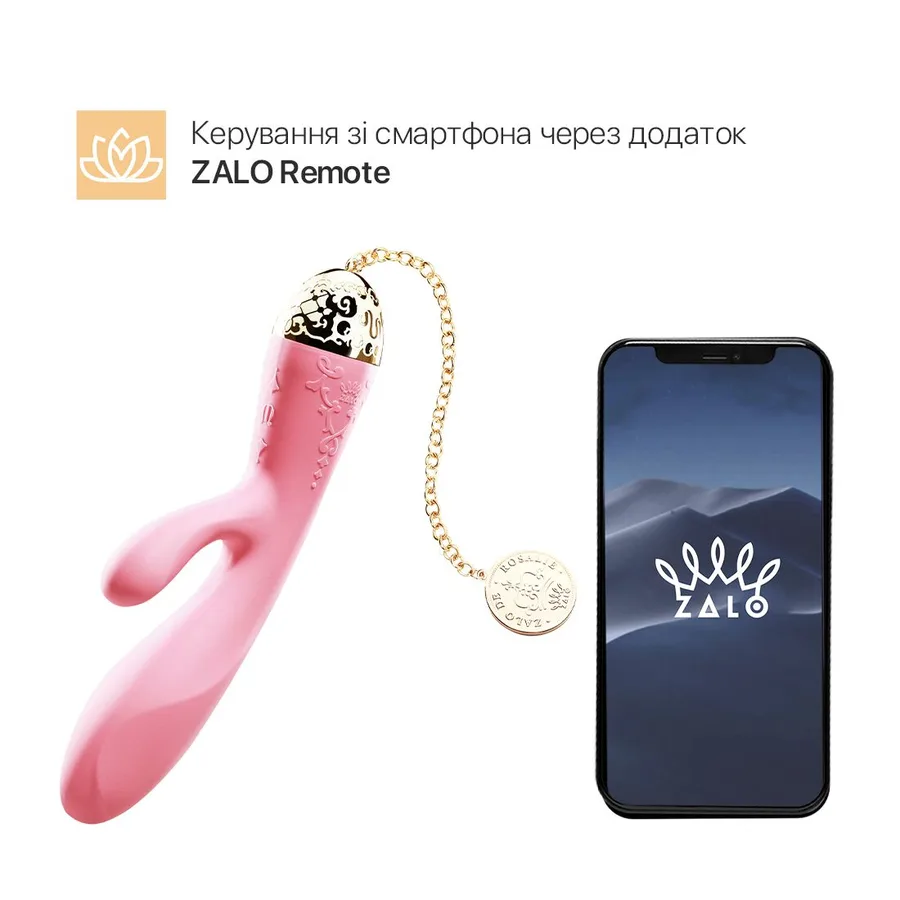 Смартвібратор-кролик Zalo — Rosalie Rouge Pink