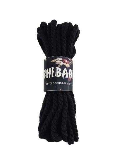 Бавовняна мотузка для шібарі Feral Feelings Shibari Rope, 8 м чорна