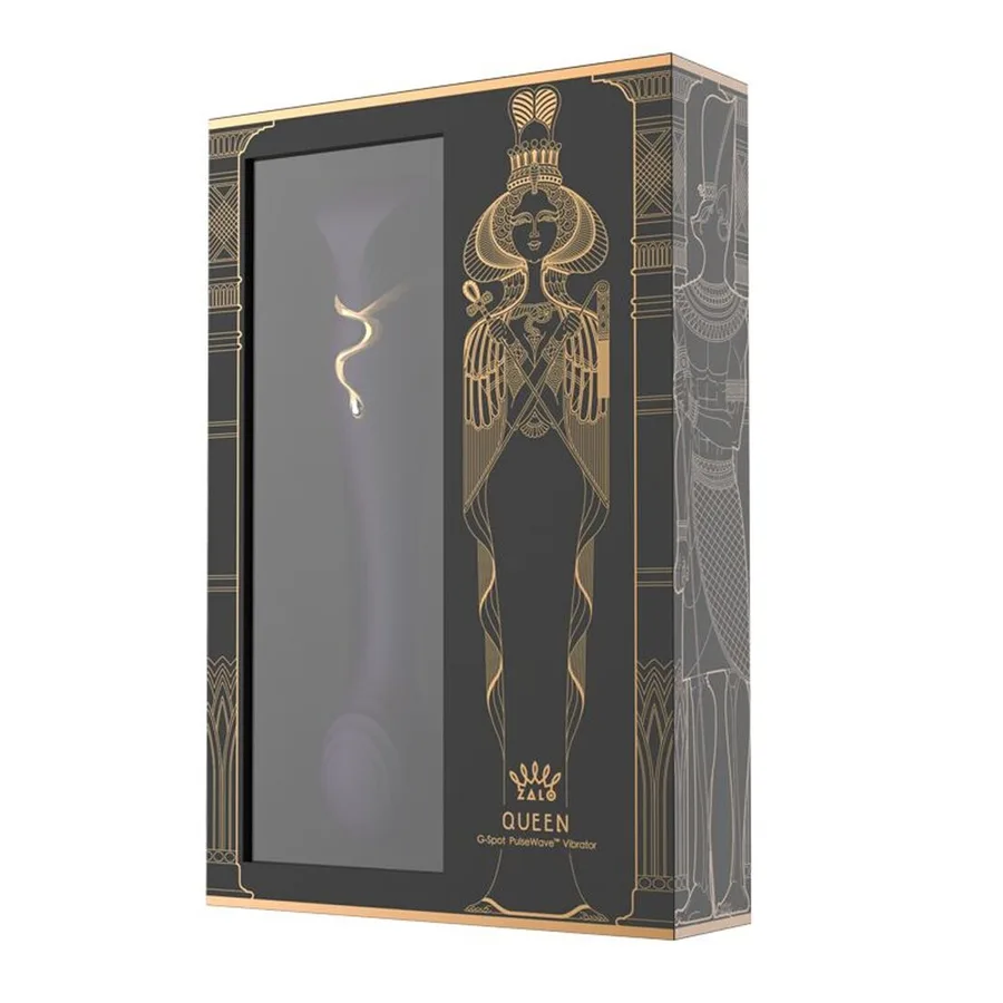 Смартвибратор 3в1 Zalo — Queen Set Twilight Purple, пульсирующая жемчужина и вакуум, кристалл Swarovski