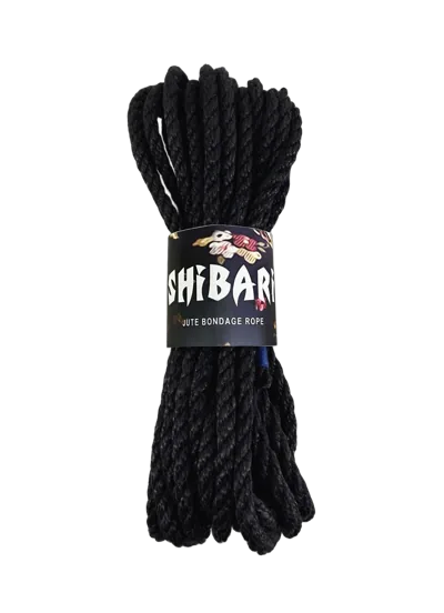 Джутова мотузка для Шибарі Feral Feelings Shibari Rope, 8 м чорна