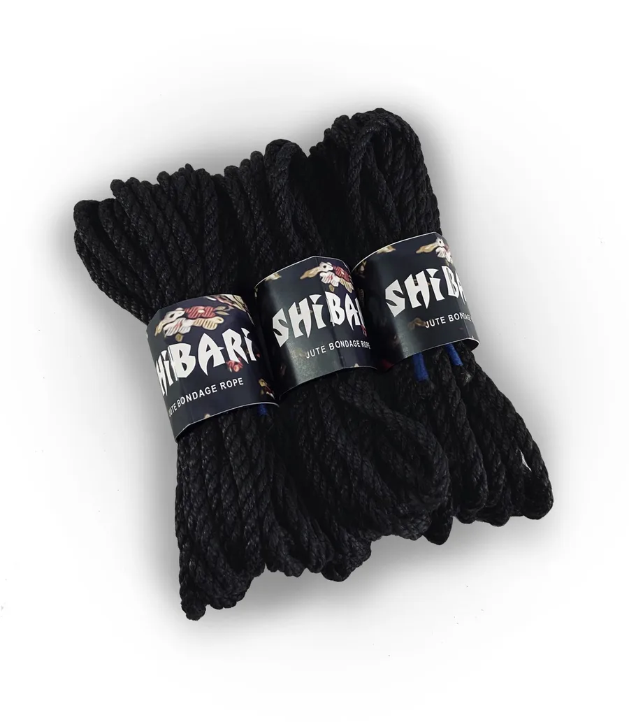 Джутова мотузка для Шибарі Feral Feelings Shibari Rope, 8 м чорна
