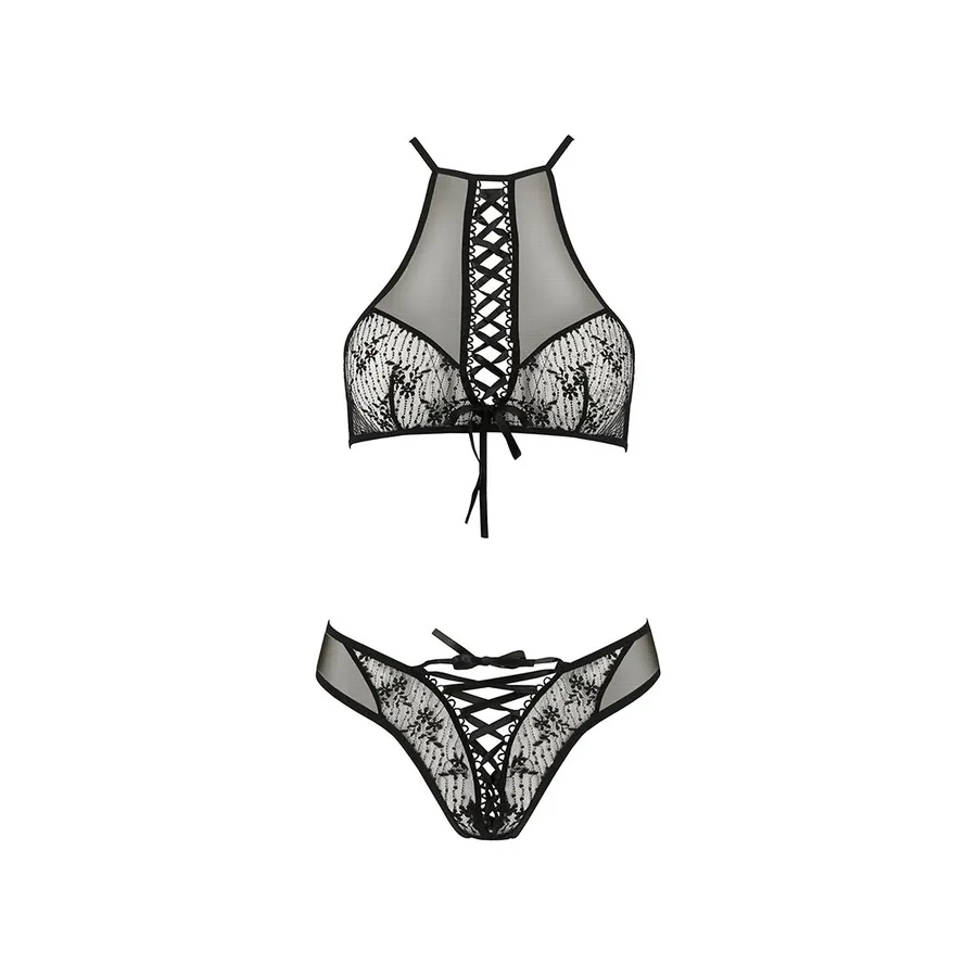 Эротический комплект Passion AZALIA SET XXL/XXXL, black