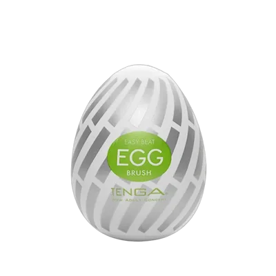 Мастурбатор-яйце Tenga Egg Brush з рельєфом у вигляді великої щетини