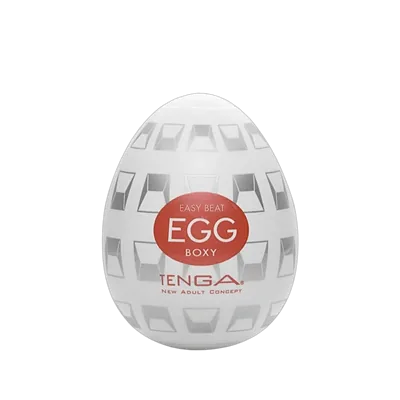 Мастурбатор-яйце Tenga Egg Boxy з геометричним рельєфом