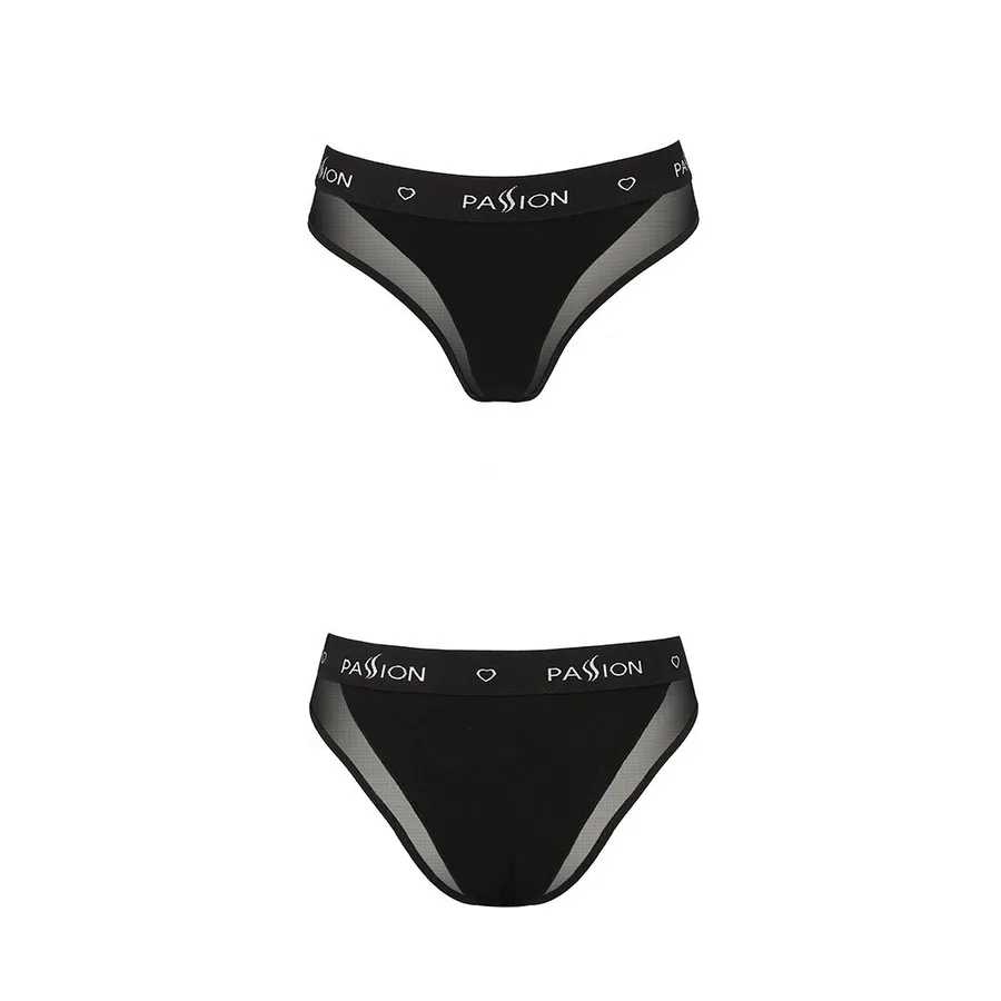 Трусики с прозрачной вставкой Passion PS002 PANTIES XL, black