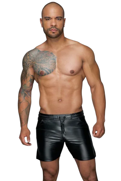 Чоловічі шорти з мокрим ефектом Noir Handmade H061 Powerwetlook shorts, L