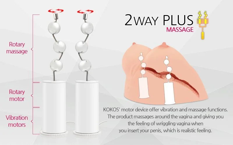 Мастурбатор Kokos Juilana Breast 2WayPlus з функцією масажу та вібрацією