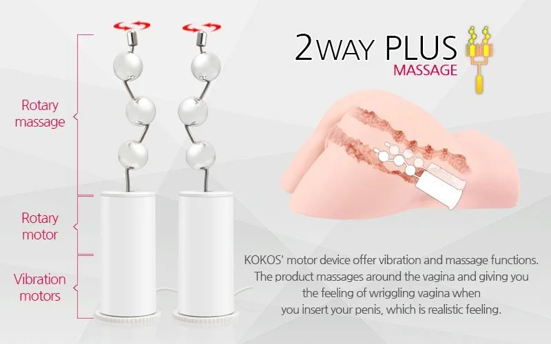 Мастурбатор Kokos Hera Hip Real 2WayPlus с вибрацией и массажем