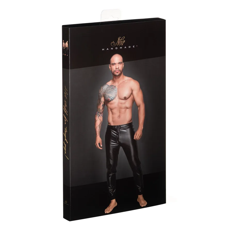 Чоловічі трегінси Noir Handmade H063 Powerwetlook treggings, S, мокрий ефект
