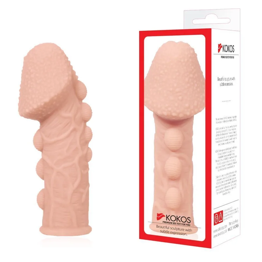 Насадка на член Kokos Extreme Sleeve ES.09 розмір S, потовщувальна, стимулюючий рельєф