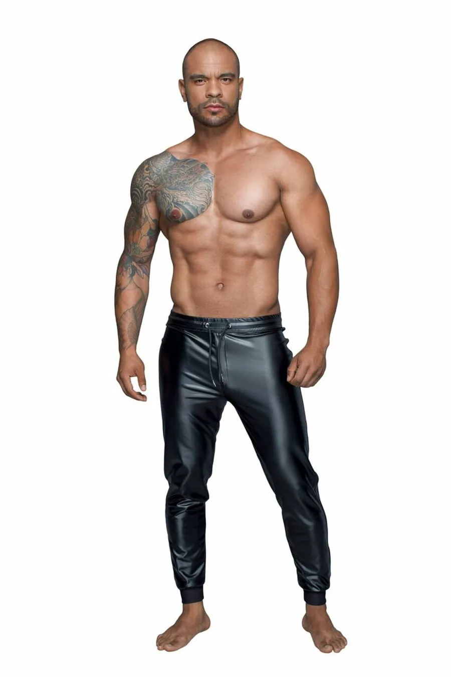 Мужские треггинсы Noir Handmade H063 Powerwetlook treggings, L, мокрый эффект