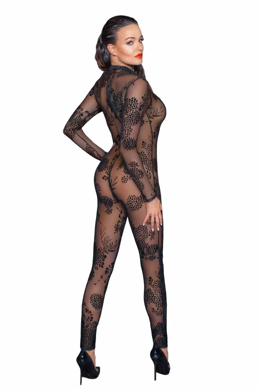 Сетчатый бодистокинг Noir Handmade F237 Long tulle overall, L
