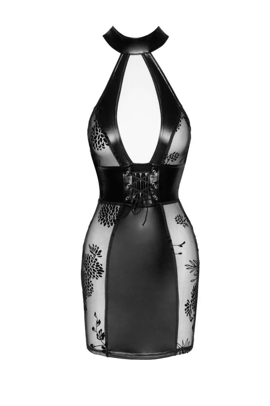 Платье Noir Handmade F238 Short tulle dress with powerwetlook inserts, M