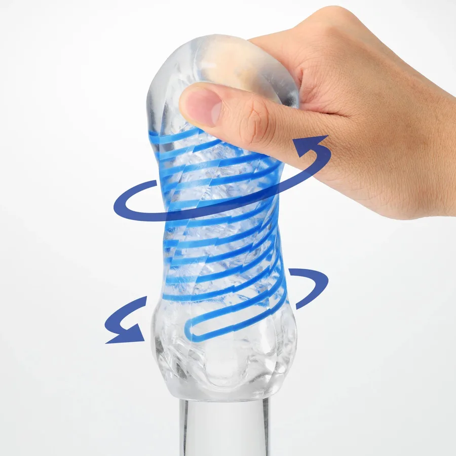 Мастурбатор Tenga Spinner DX 02 Bumps, з пружною стимулювальною спіраллю всередині, середній вплив