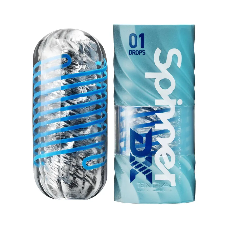 Мастурбатор Tenga Spinner DX 01 Drops, с упругой стимулирующей спиралью внутри, нежное воздействие