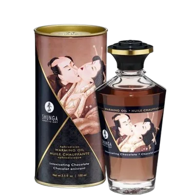 Разогревающее масло Shunga Aphrodisiac Warming Oil – Intoxicating Chocolate (100 мл) без сахара