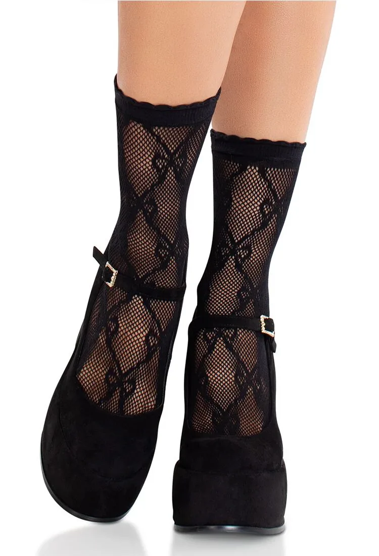 Носочки Leg Avenue Bow Net Anklets