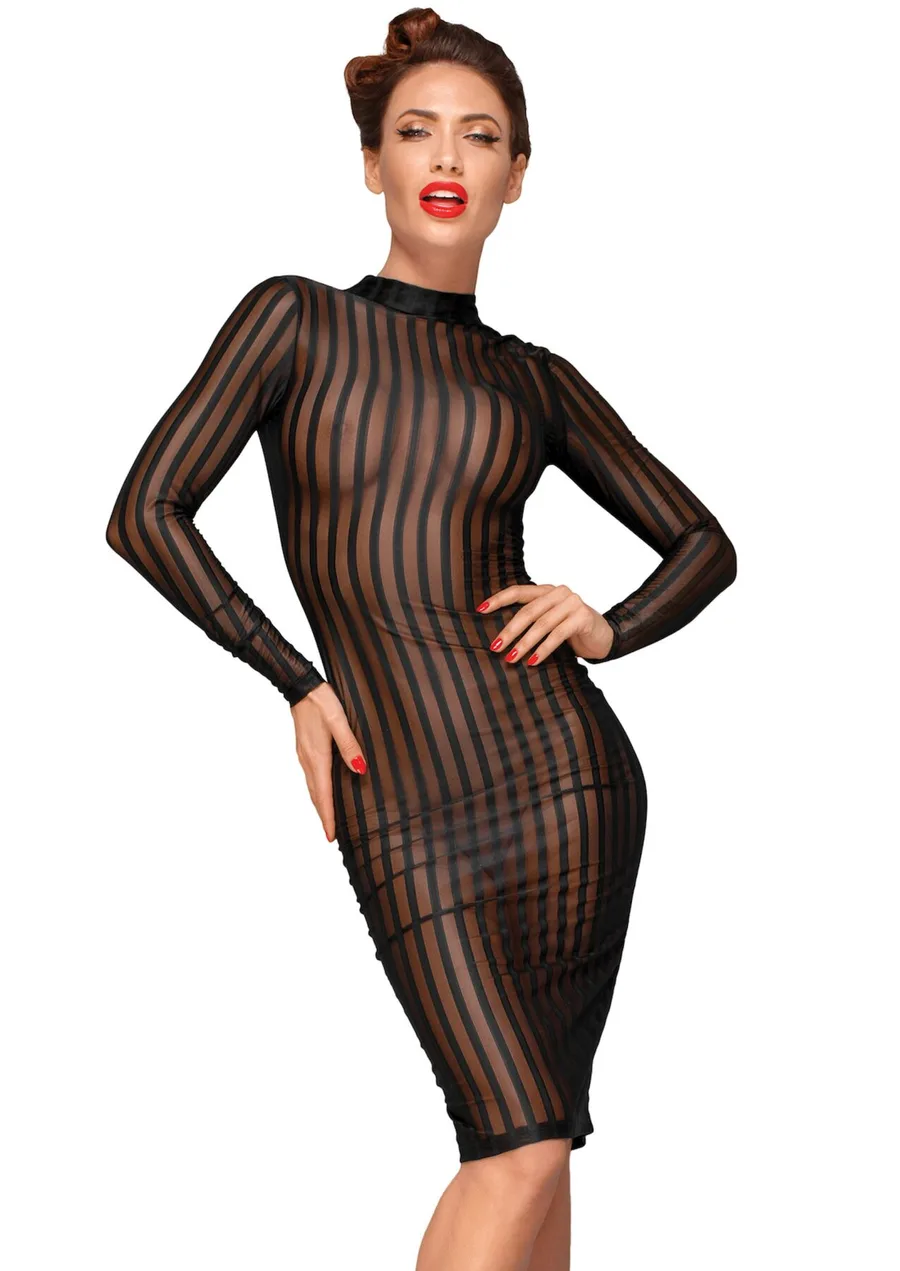 Платье с мокрым эффектом Noir Handmade F182 Classic dress made of elastic tulle, XL