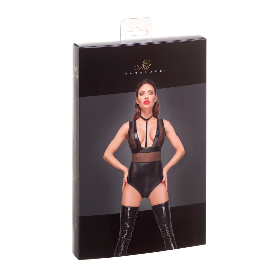 Боді з мокрим ефектом Noir Handmade F183 Powerwetlook body, S
