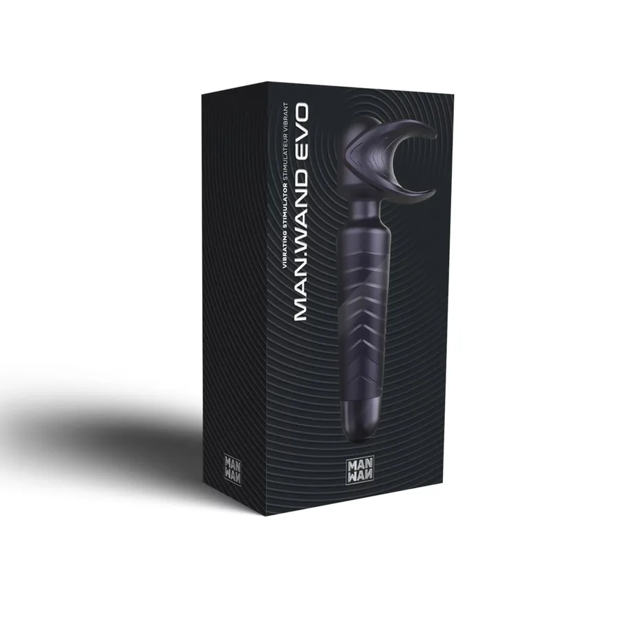 Мастурбатор-вибромассажер Manwan MAN.WAND EVO Black Plum, отлично для пар, виброминет