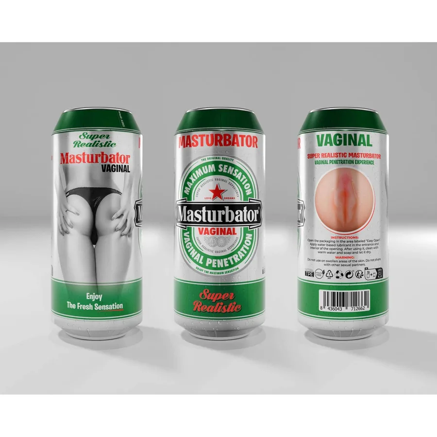 Мастурбатор-вагина Alive Heineken Vagina II в виде банки пива, реалистичный