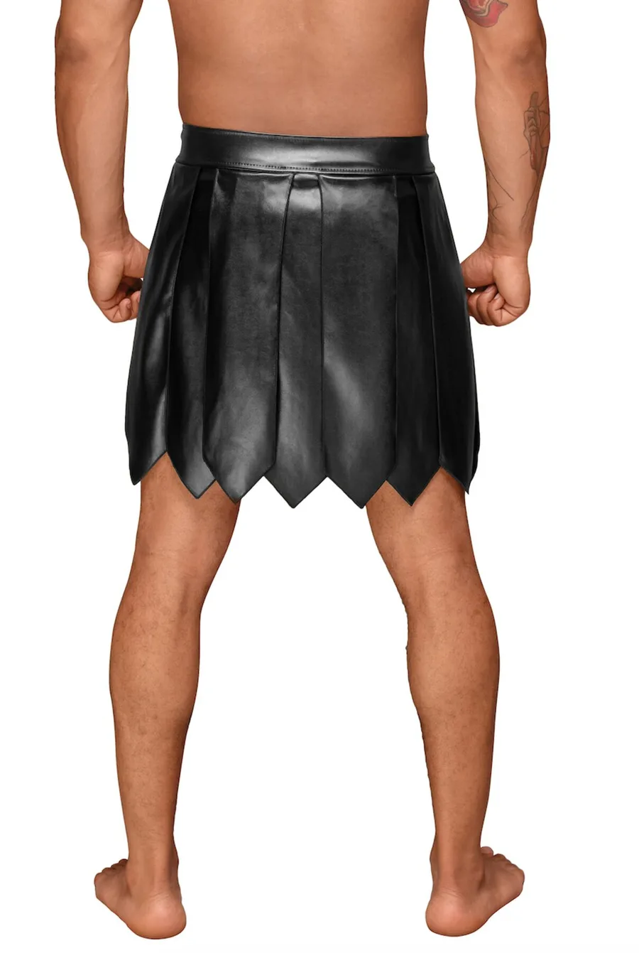 Чоловіча спідниця гладіатора Noir Handmade H053 Eco leather men's gladiator skirt, M, екошкіра