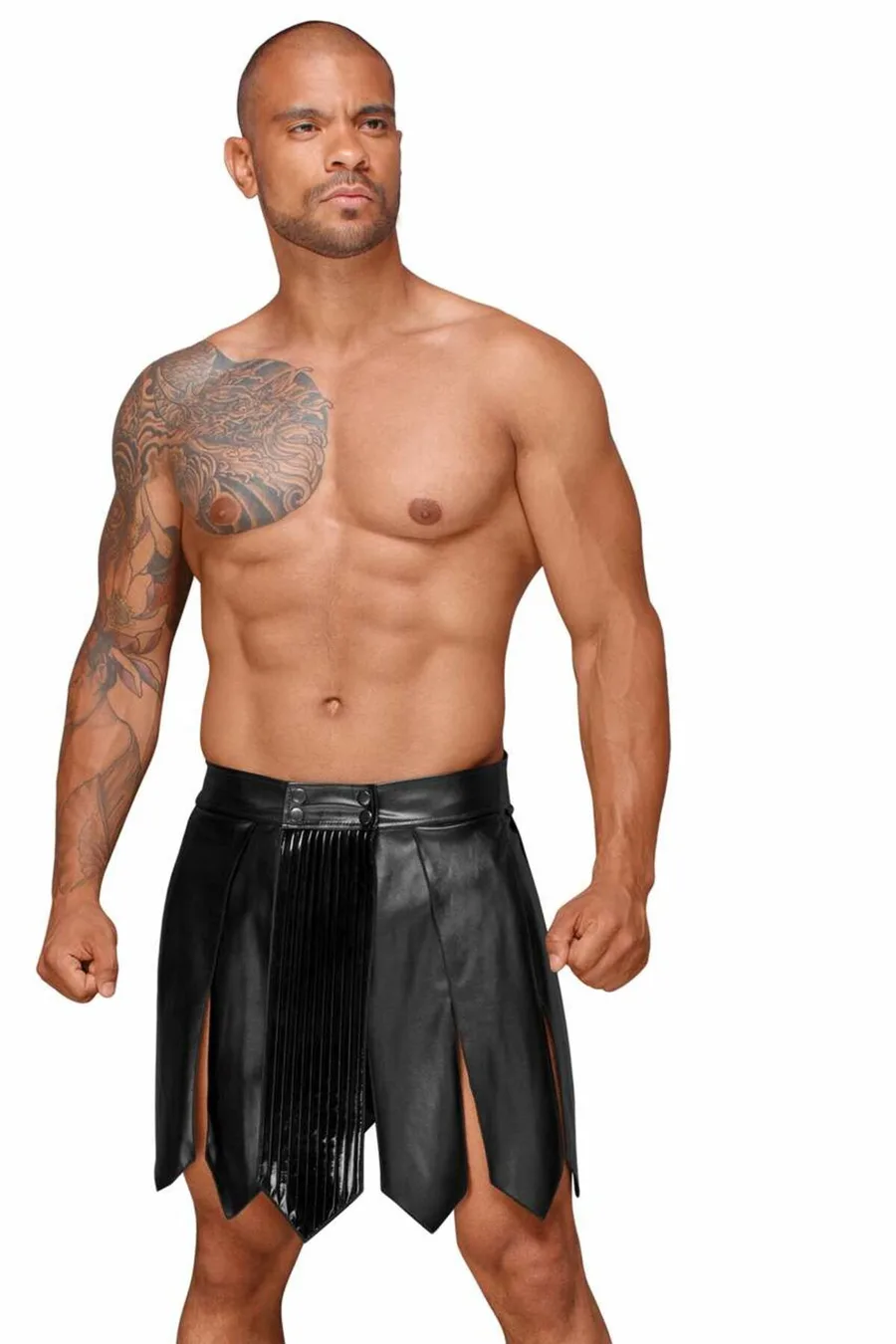 Мужская юбка гладиатора Noir Handmade H053 Eco leather men's gladiator skirt, L, экокожа