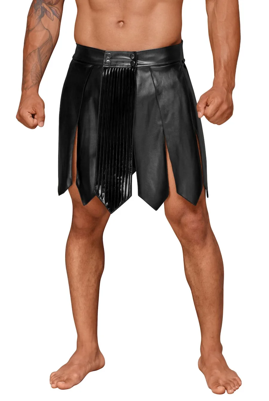 Чоловіча спідниця гладіатора Noir Handmade H053 Eco leather men's gladiator skirt, XL, екошкіра