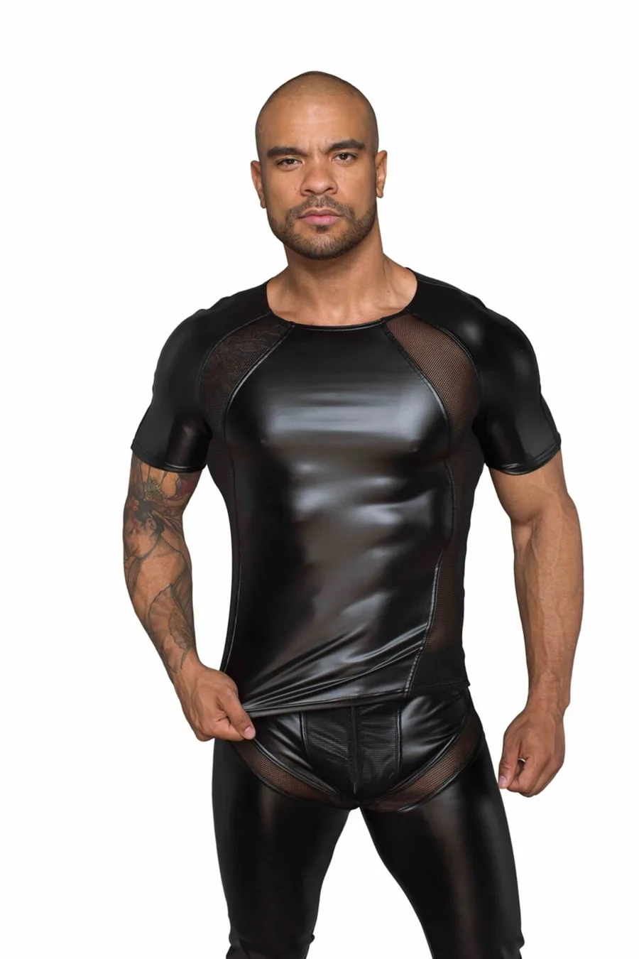 Футболка с мокрым эффектом Noir Handmade H056 Men's T-shirt made of powerwetlook, M