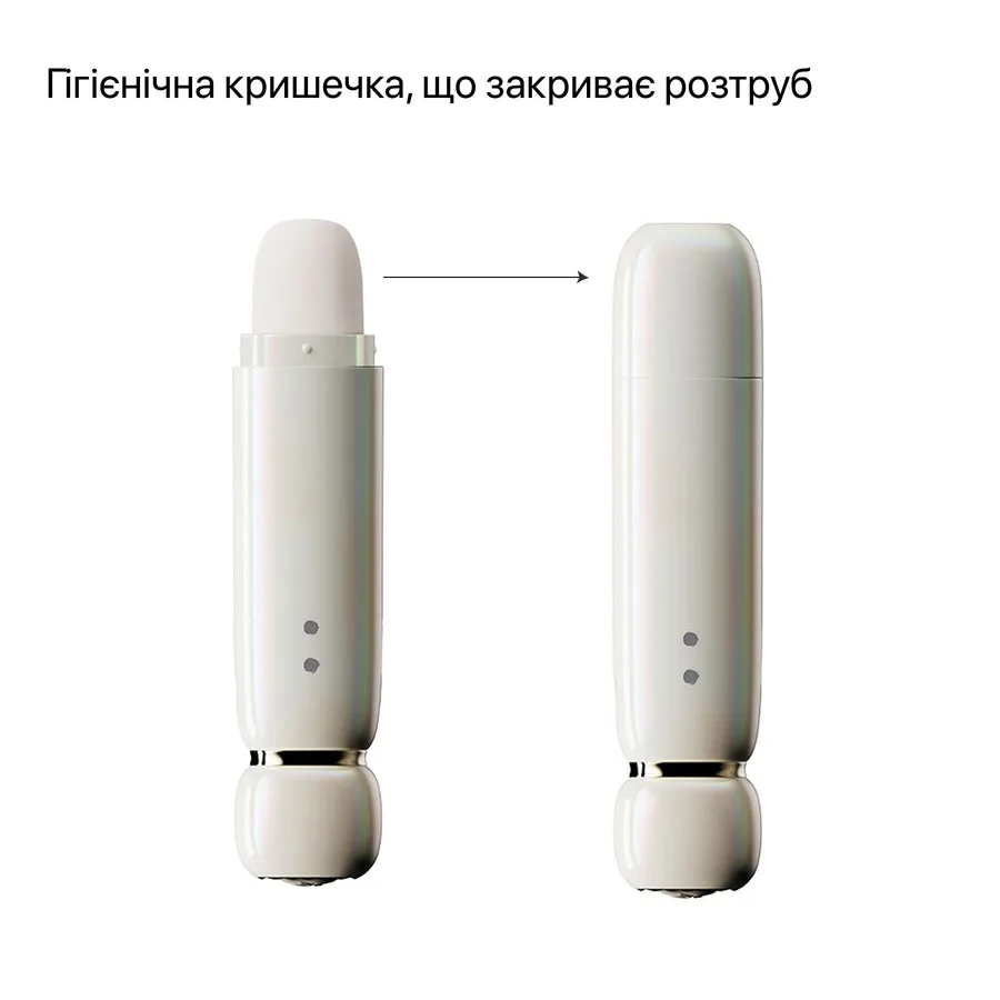 Вакуумный клиторальный стимулятор Zalo Lia Floral White, 3 насадки, 3 режима, разная интенсивность