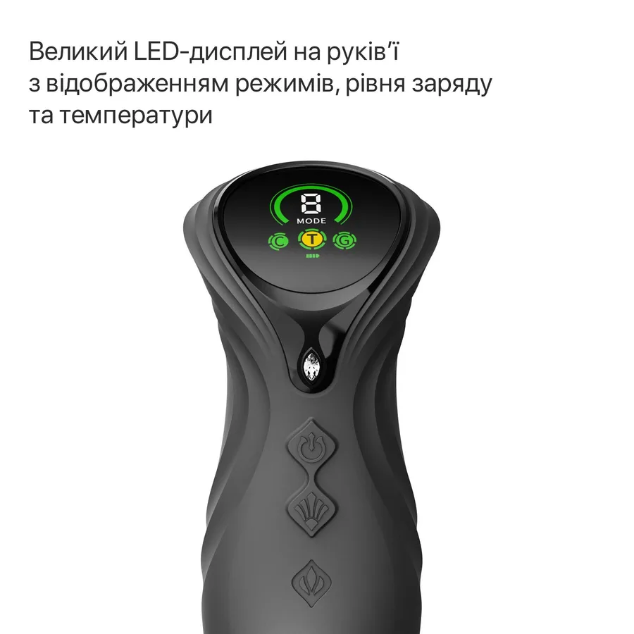 Смарт пульсатор-кролик з вібрацією Zalo Mose 2 Obsidian Black, підігрів до 42 °C, кристал Swarovski