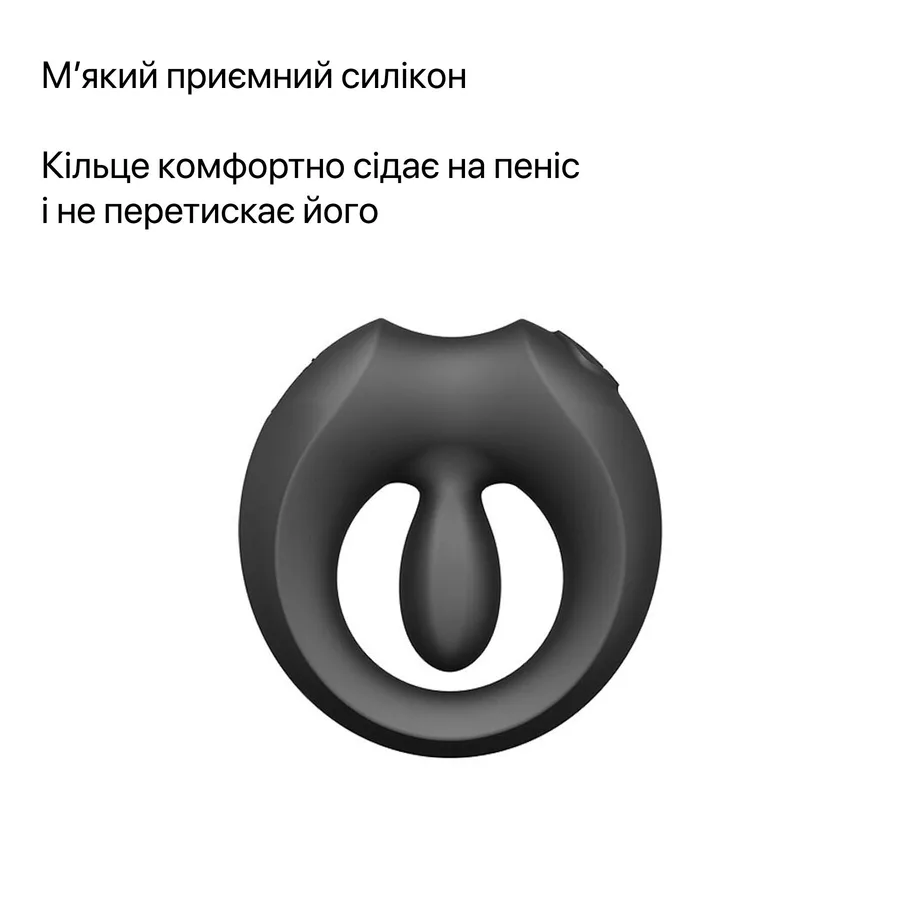 Ерекційне смарт-віброкільце Zalo Apis Obsidian Black, до 4 годин роботи, зарядний кейс