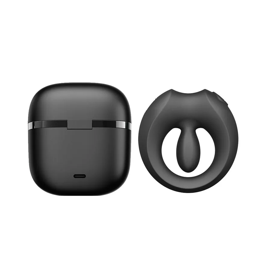 Ерекційне смарт-віброкільце Zalo Apis Obsidian Black, до 4 годин роботи, зарядний кейс