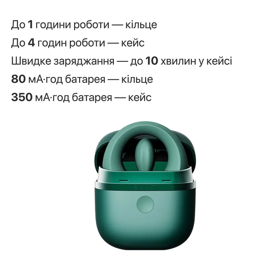 Эрекционное смарт-виброкольцо Zalo Apis Turquoise Green, до 4 часов работы, зарядный кейс