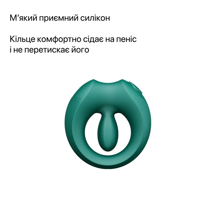 Эрекционное смарт-виброкольцо Zalo Apis Turquoise Green, до 4 часов работы, зарядный кейс