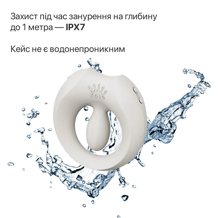 Эрекционное смарт-виброкольцо Zalo Apis Ivory White, до 4 часов работы, зарядный кейс