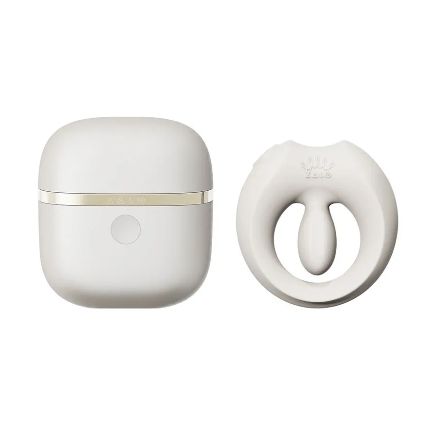 Эрекционное смарт-виброкольцо Zalo Apis Ivory White, до 4 часов работы, зарядный кейс