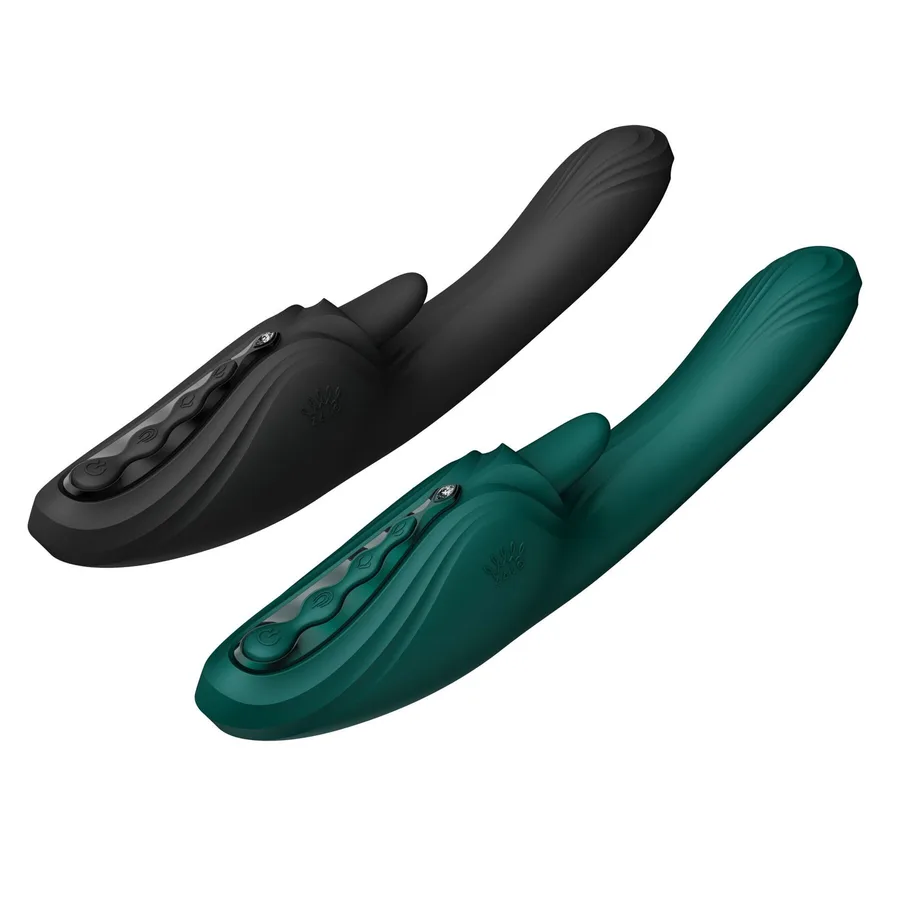 Смарт-вибратор Zalo Ares Obsidian Black, подогрев, 3 мотора, язычок для клитора, стимуляция точки G