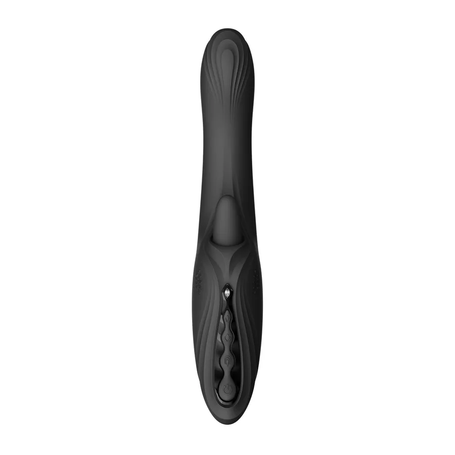 Смарт-вибратор Zalo Ares Obsidian Black, подогрев, 3 мотора, язычок для клитора, стимуляция точки G