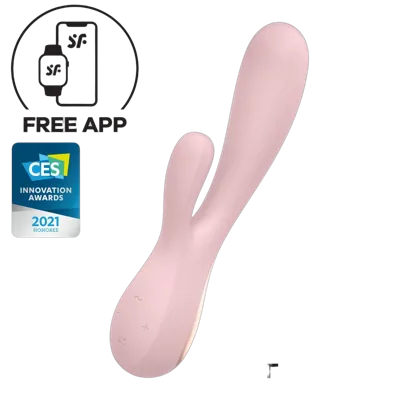 Смарт вібратор-кролик Satisfyer Mono Flex Mauve, 2 мотори, керування через інтернет