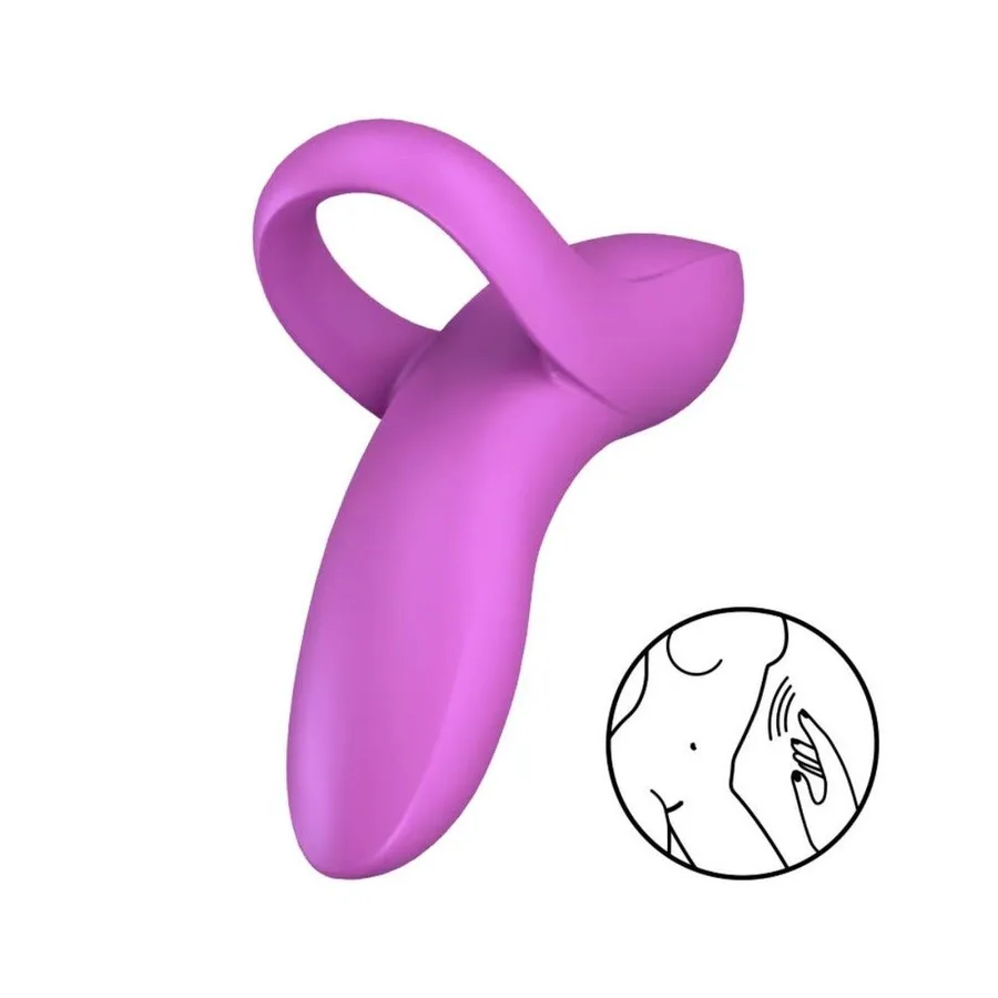 Вибратор на палец Satisfyer Bold Lover Dark Pink, гибкий