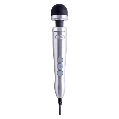 Вібромасажер DOXY Die Cast 3 Silver (Satin), дуже потужний, живлення 220В, металевий корпус
