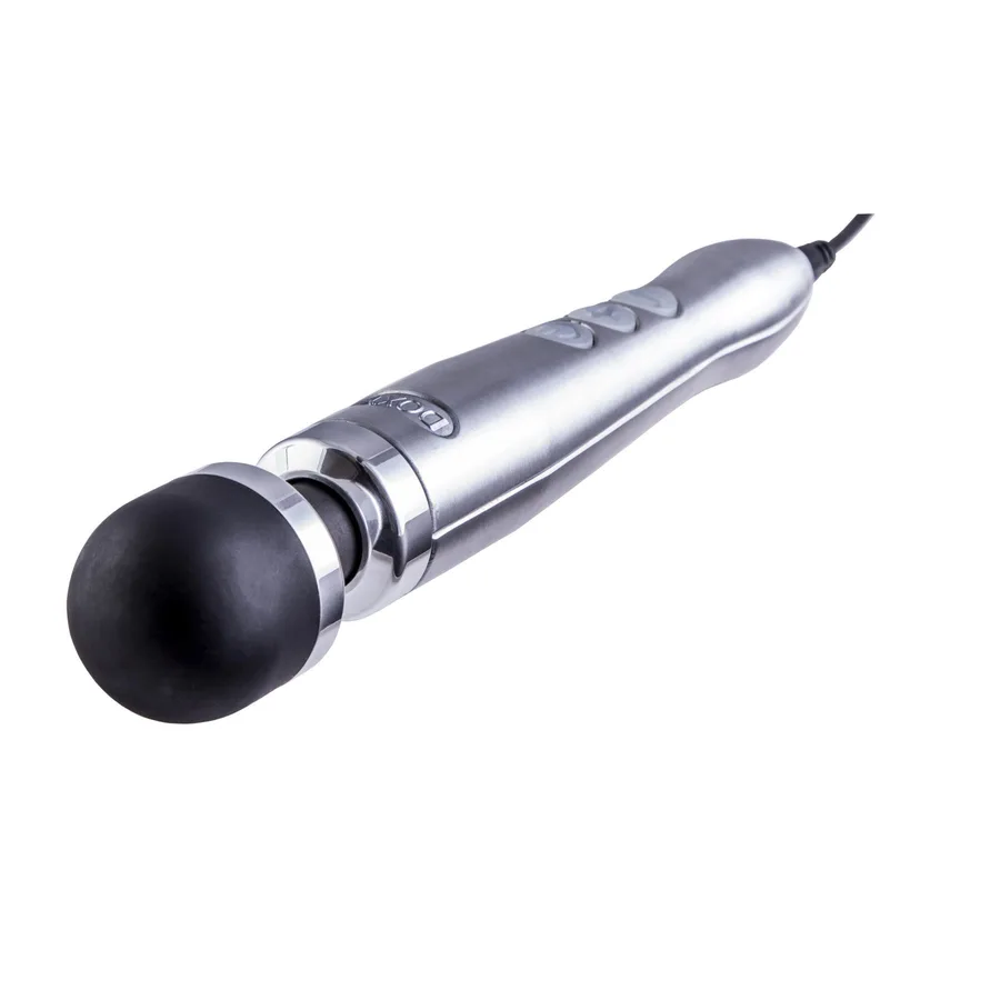 Вібромасажер DOXY Die Cast 3 Silver (Satin), дуже потужний, живлення 220В, металевий корпус