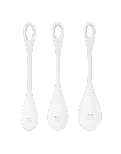 Набір йоні намистин Satisfyer Yoni Power 1 White, діаметр 2-2,5-3см, вага 22-46-74гр