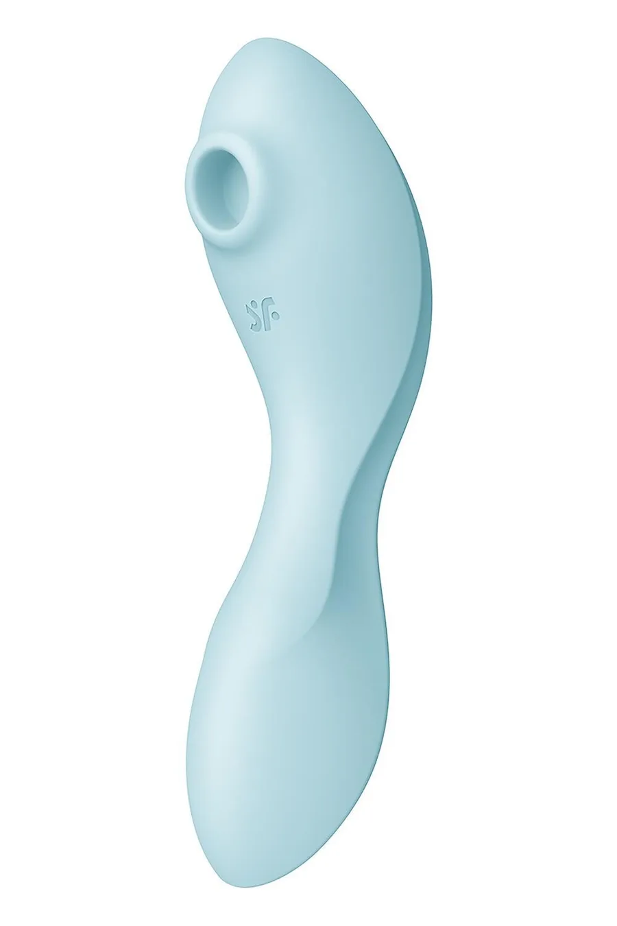 Вакуумный смарт-стимулятор с вибрацией Satisfyer Curvy Trinity 5 (Blue), управление со смартфона