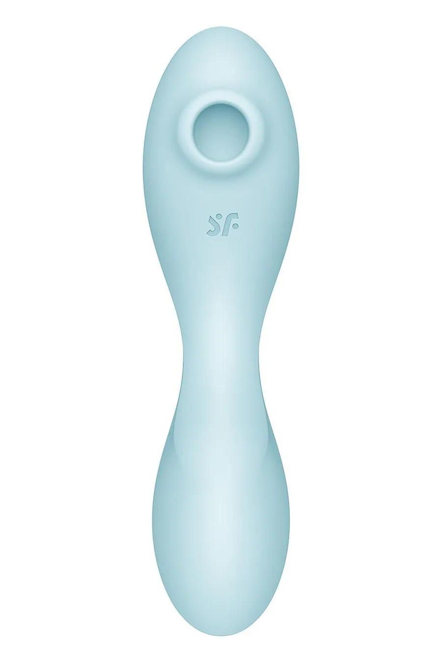 Вакуумный смарт-стимулятор с вибрацией Satisfyer Curvy Trinity 5 (Blue), управление со смартфона