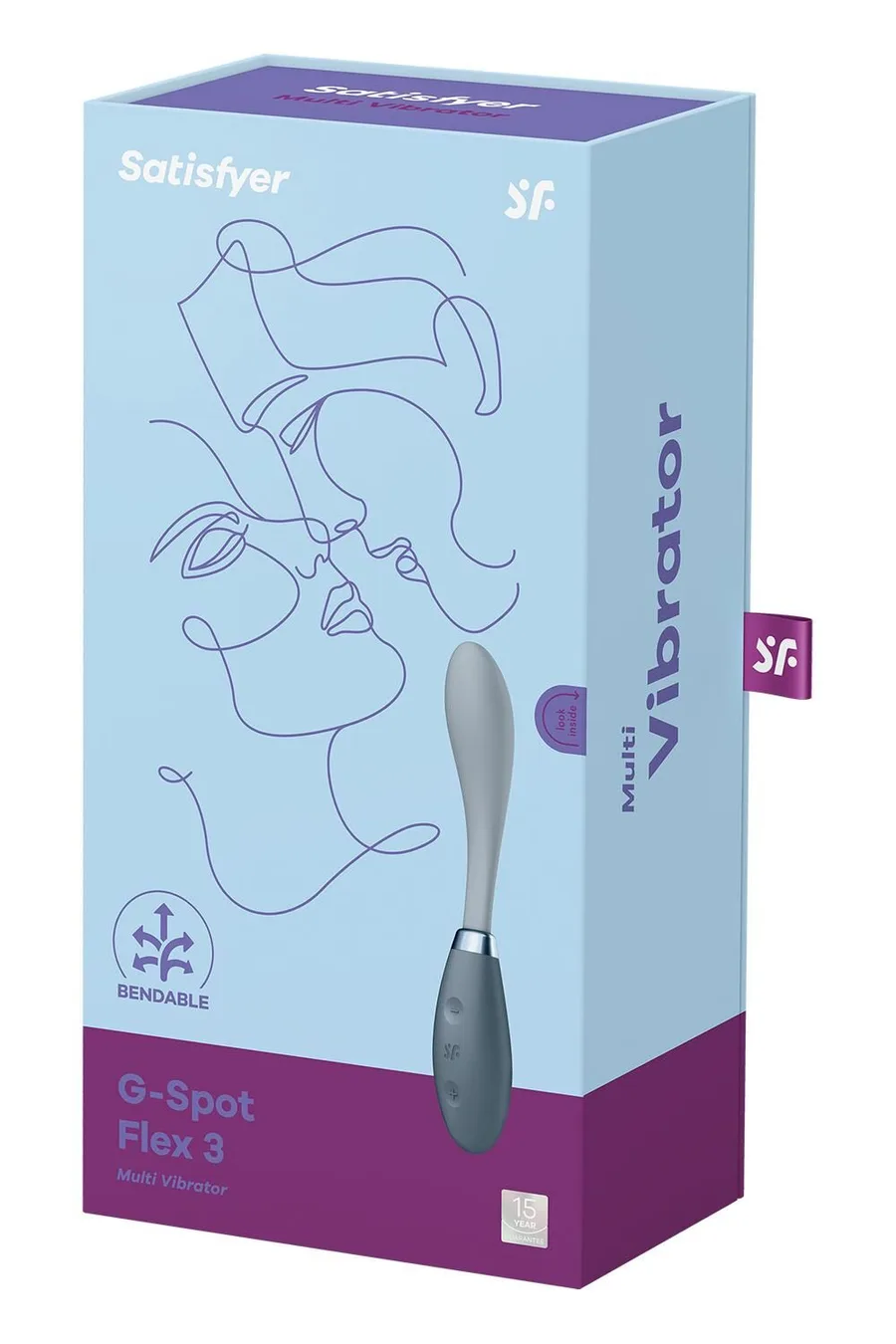 Вибратор Satisfyer G-Spot Flex 3 Grey, гибкий ствол с фиксацией положения