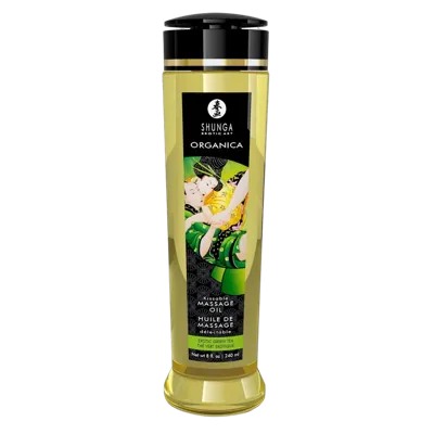 Органическое массажное масло Shunga ORGANICA - Exotic green tea (240 мл) с витамином Е