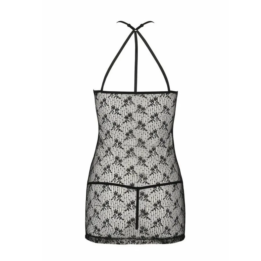 Полупрозрачная сорочка Passion AZALIA CHEMISE XXL/XXXL, black