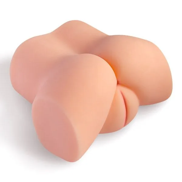 Мастурбатор-полуторс с вибрацией Real Body Real Tess, вагина и анус, 18х15 см